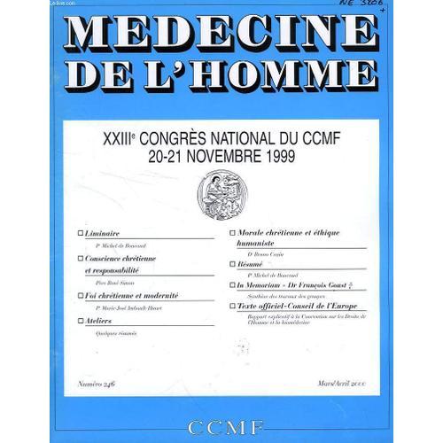 Medecine De L'homme, N° 246, Mars-Avril 2000, Revue Du Centre Catho... on Productcaster.