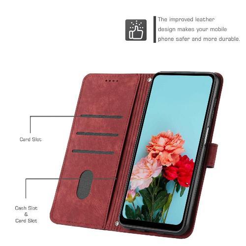 Étui Portefeuille Compatible Avec Xiaomi Poco C55 - Rouge on Productcaster.