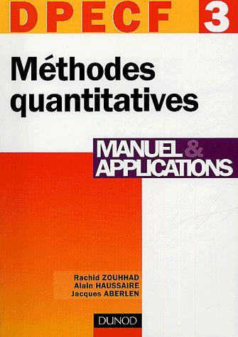 Méthodes Quantitatives Dpecf 3 - Manuel & Applications on Productcaster.