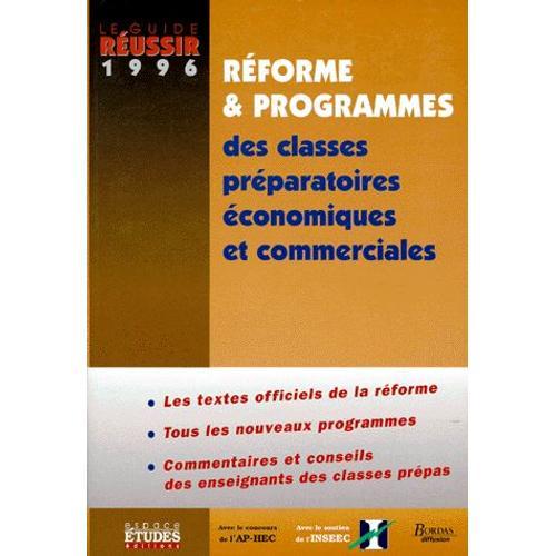 Reforme Et Programme Des Classes Preparatoires Economiques Et Comme... on Productcaster.