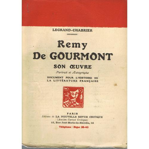 Remy De Gourmont - Son Oeuvre on Productcaster.