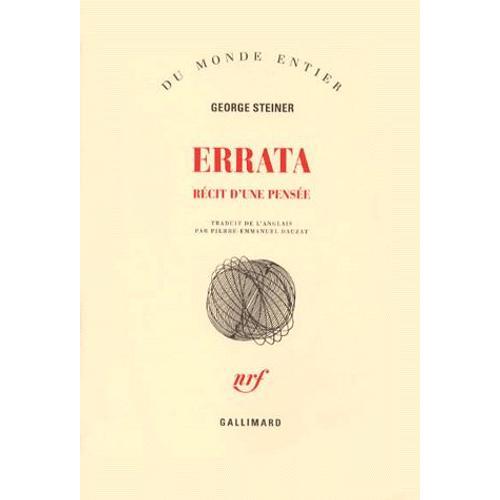 Errata - Récit D'une Pensée on Productcaster.