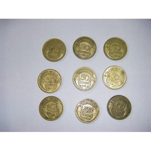 Lot De 17 Pieces Bronze-Alu Morlon 50 Centimes De 1931 A 1941 on Productcaster.