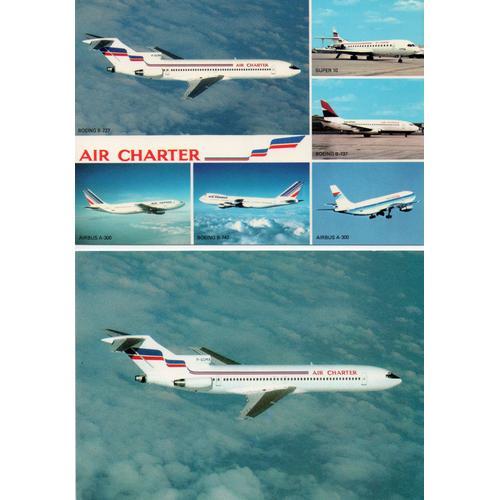 Aviation - Lot De 2 Cartes Air Charter, Filiale D' Air France Et D'... on Productcaster.