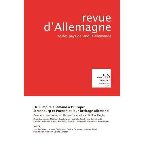 Revue D?Allemagne Et Des Pays De Langue Allemande N°56-1/2024 - De ... on Productcaster.