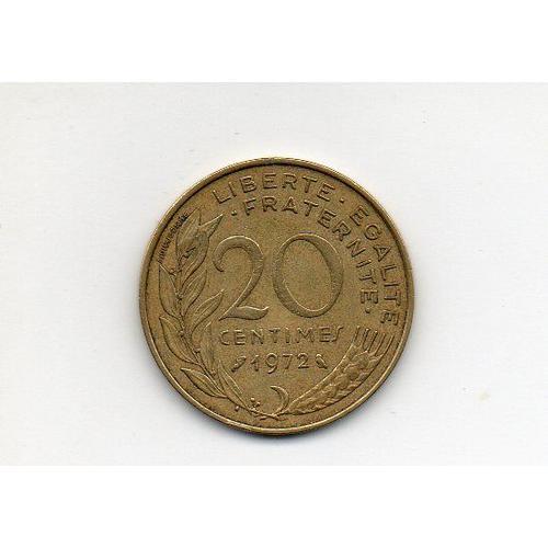 20 Centimes 1972 Marianne Lagriffoul Et Dieudonné on Productcaster.