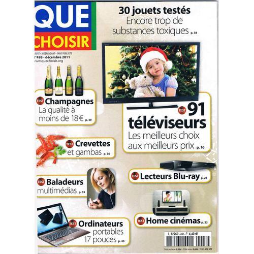 Que Choisir N° 498. Tests : Jouets, Champagnes, Crevettes, Baladeur... on Productcaster.