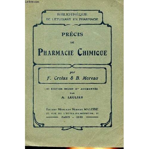 Precis En Pharmacie Chimique on Productcaster.