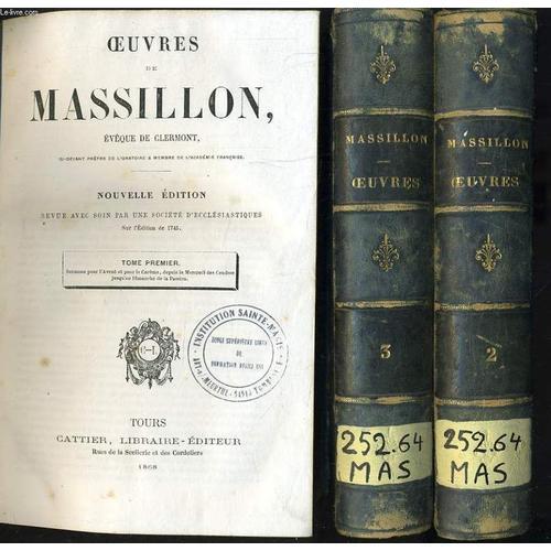 Oeuvres De Massillon En 3 Tomes - Revue Avec Soin Par Une Société D... on Productcaster.