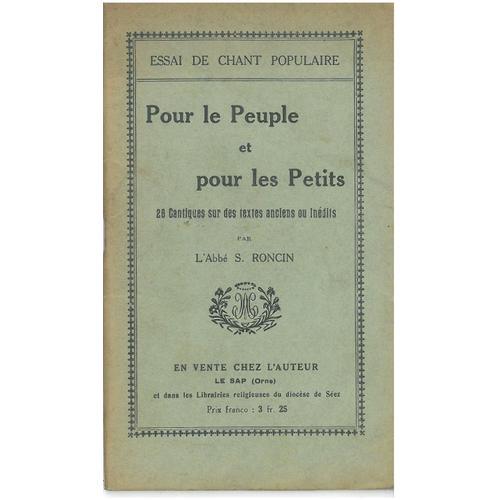 Essai De Chant Populaire - Pour Le Peuple Et Pour Les Petits - 26 C... on Productcaster.