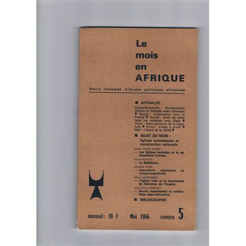 Le Mois En Afrique N° 5 on Productcaster.