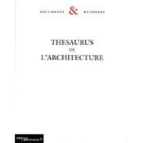 Thesaurus De L'architecture on Productcaster.