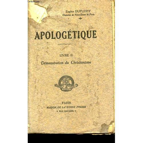 Apologetique. Livre 2. Demonstration Du Christianisme on Productcaster.