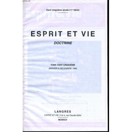 Esprit Et Vie L'ami Du Clerge (Revue De Question Ecclésiastique) To... on Productcaster.