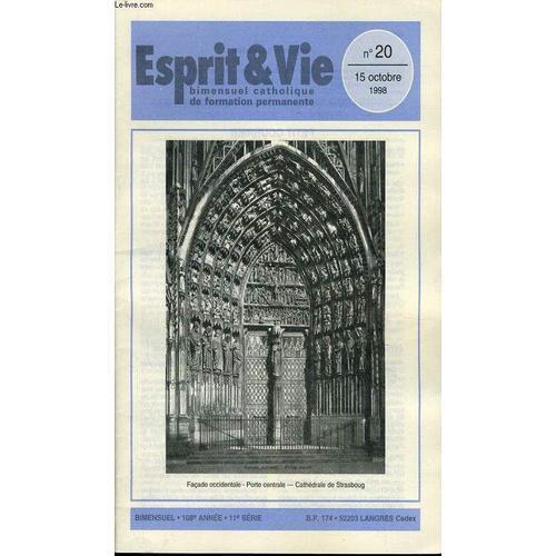 Esprit Et Vie (Bimestriel Catholique De Formation Permanente) N. 20... on Productcaster.