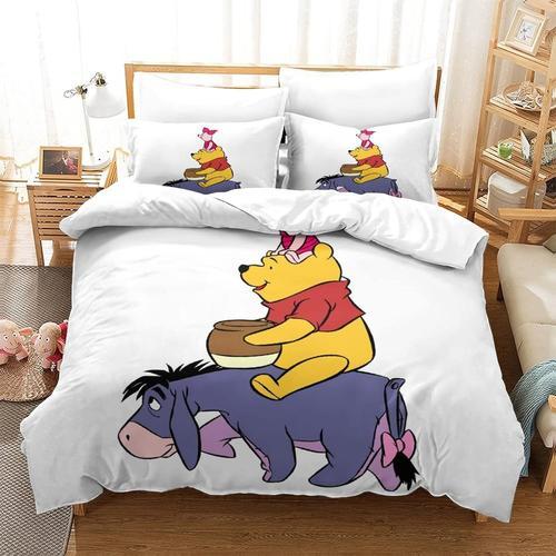 Winnie The Pooh Impression En D Parure De Couette Avec Fermeture Ec... on Productcaster.