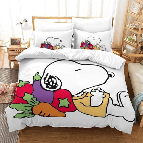 Parure De Lit Pi¿¿Ces Pour Snoopy Cartoon Impression D Housse De Co... on Productcaster.