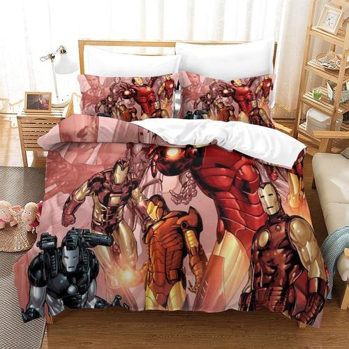 Parure De Lit Pi¿¿Ces Pour Iron Man Tony Stark Marvel Animation Imp... on Productcaster.