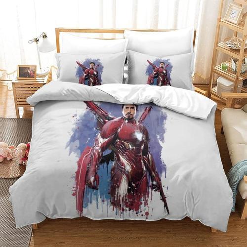 Parure De Lit Pi¿¿Ces Pour Iron Man Avengers Impression D Housse De... on Productcaster.