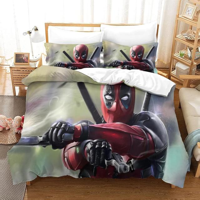 Deadpool Impression En D Parure De Couette Avec Fermeture Eclair Ho... on Productcaster.