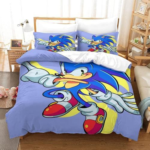 Parure De Lit Pi¿¿Ces Pour Sonic The Hedgehog Cartoon Character Imp... on Productcaster.