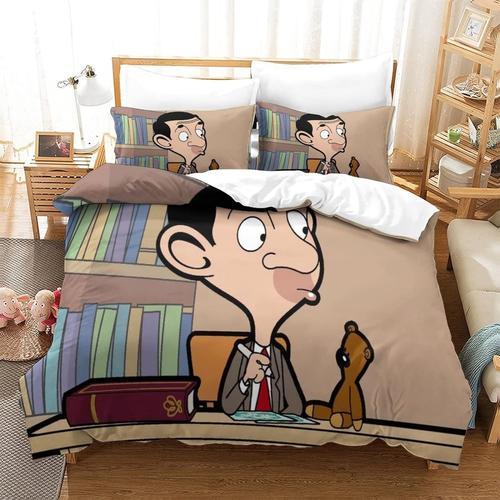 Mr. Bean Parure De Lit Pi¿¿Ces Avec Housse De Couette Et Taies D'or... on Productcaster.