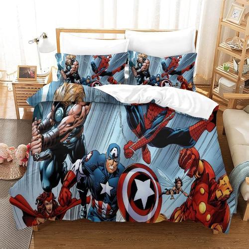 Spiderman D Superheroes Housse De Couette Avec Taies D'oreiller,Hou... on Productcaster.