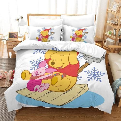 Winnie The Pooh Impression En D Parure De Couette Avec Fermeture Ec... on Productcaster.