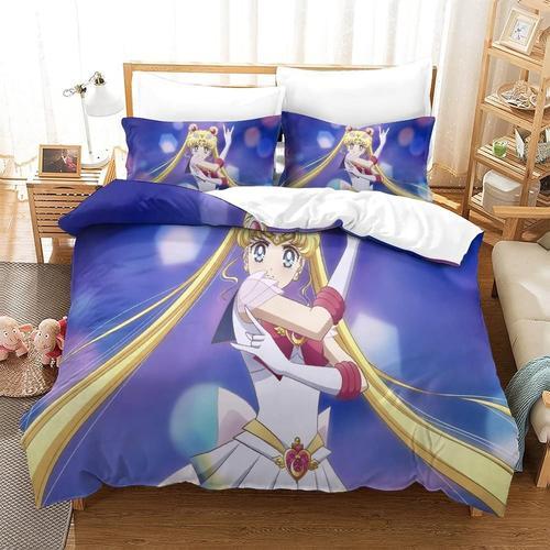 Housse De Couette Sailor Moon D Ensembles,Parure De Lit Et Taies D'... on Productcaster.