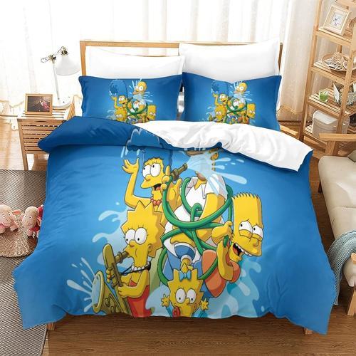 The Simpsons Ensemble Housse De Couett Imprim¿¿ D Et Taie D'oreille... on Productcaster.