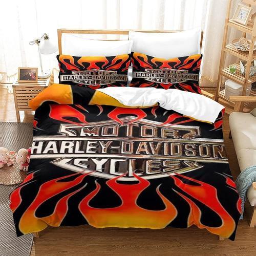 Harley Davidson D Housse De Couette Avec Taies D'oreiller,Housse De... on Productcaster.