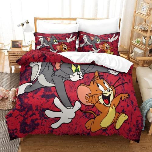 Tom&jerry Th¿¿Me D'impression D Housse De Couette En Microfibre Dou... on Productcaster.