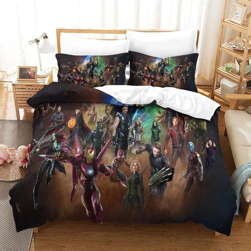 Housse De Couette Superhero Avec Taies D'oreiller,The Avengers Paru... on Productcaster.