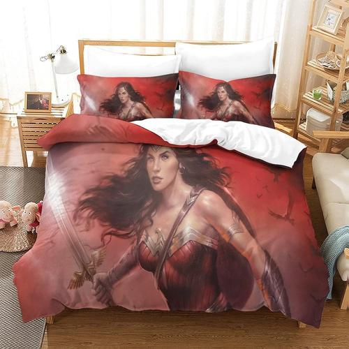 Housse De Couette Wonder Woman Motif Diana Prince Cadeau Parure De ... on Productcaster.