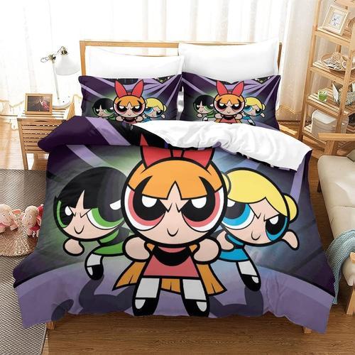 Powerpuff Housse De Couette, Motif Imprim¿¿ En D De Th¿¿Me Cartoon ... on Productcaster.