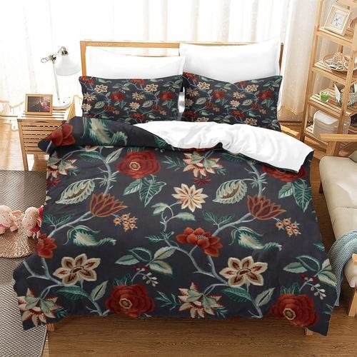 Floral Print Pcs Parure De Lit - Housse De Couette Douce Housse Cou... on Productcaster.