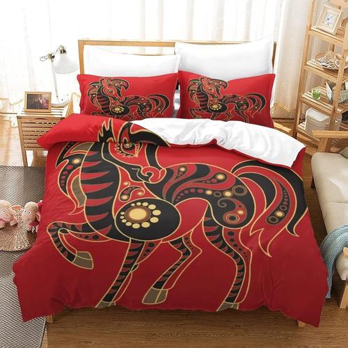 Chinese Zodiac Horse Ensemble De Literie ¿¿ Motif Imprim¿¿ D Housse... on Productcaster.