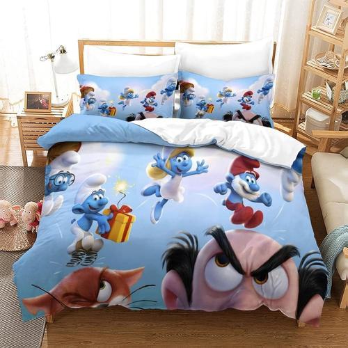 Smurfs Ensemble De Housse De Couette Imprim¿¿ D Avec Taie D'oreille... on Productcaster.