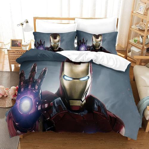 Iron Man Housse De Couette Imprim¿¿ D Parure De Lit Microfibre Ultr... on Productcaster.