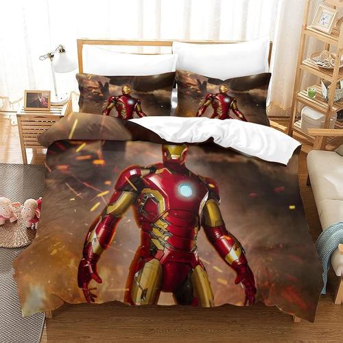 Iron Man Housse De Couette Imprim¿¿ D Parure De Lit Microfibre Ultr... on Productcaster.