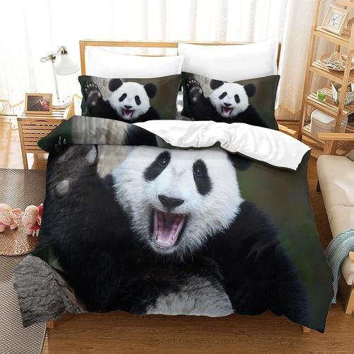 Panda Housse De Couette Imprim¿¿ D Parure De Lit Microfibre Ultra D... on Productcaster.