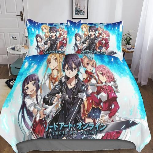 Sword Art Online Housse De Couette Fille Avec Taies D'oreillers Par... on Productcaster.