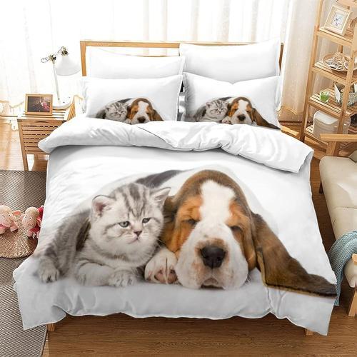 Chiot Et Chaton Pcs Housse De Couette Ensemble De Housse De Couette... on Productcaster.