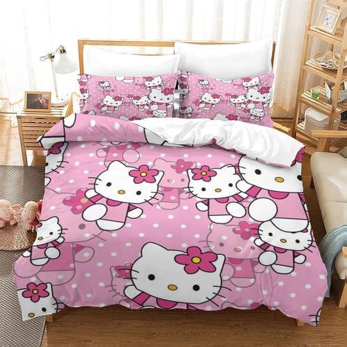 Hello Kitty Housse De Couette, D Pink Parure De Lit Housses De Coue... on Productcaster.