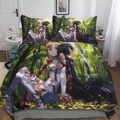 D Sword Art Online Housse De Couette Avec Taies D'oreiller Housses ... on Productcaster.