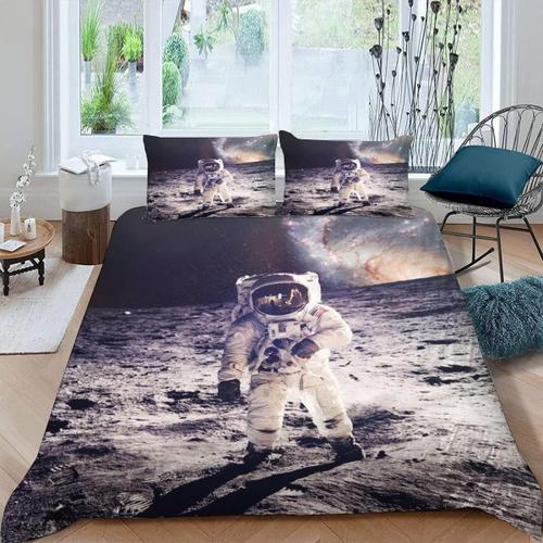 Housse De Couette X Espace Imprim¿¿ D Astronaute Parure De Lit Pers... on Productcaster.