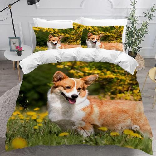 Housse De Couette X Corgi D Motif Pi¿¿Ces Parure De Lit Personne En... on Productcaster.