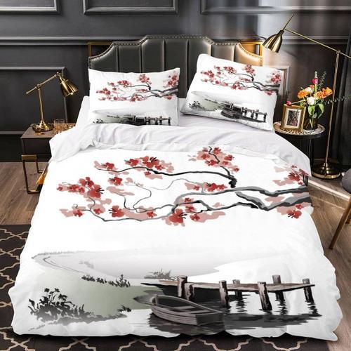 Housse De Couette X Adultes D Fleurs De Cerisier Parure De Lit Pers... on Productcaster.