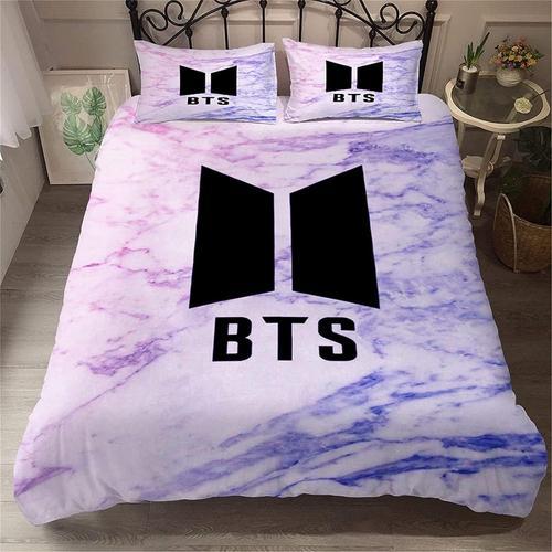 Bts Bedding Bangtan Boys Housse De Couette En Microfibre Avec Ferme... on Productcaster.