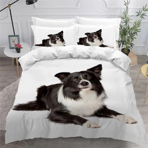 D Border Collie Parure De Lit Personnes Chien De Compagnie Housse D... on Productcaster.